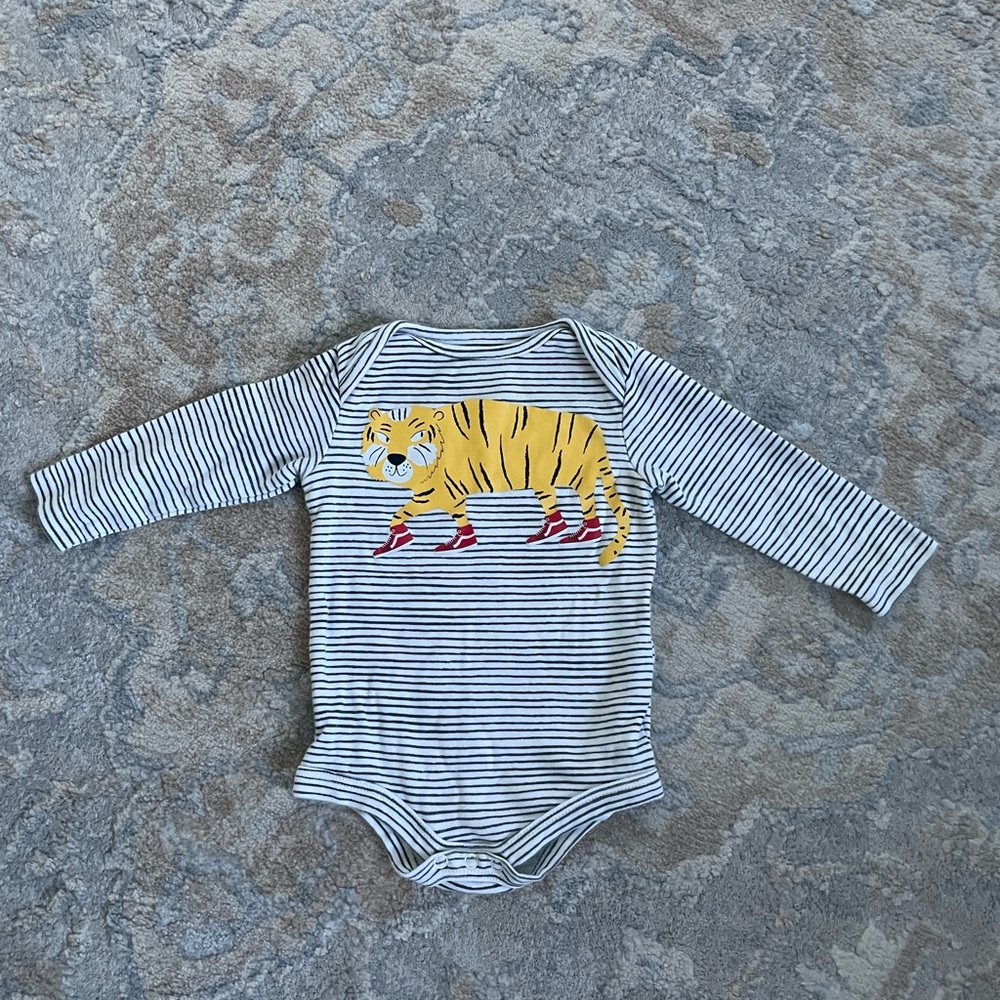 Joules striped long sleeve bodysuit